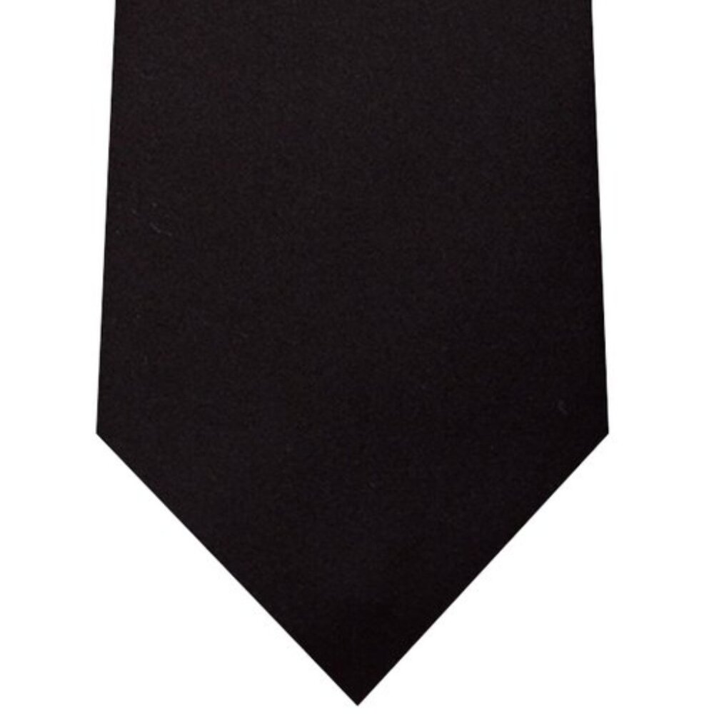 Black Solid Tie – 3.25” Classic Width | 100% Microfiber